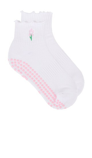 Ruffle Flower Socks in White | Revolve Clothing (Global)