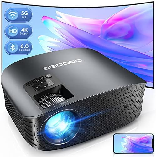 GooDee Projector 4K with WiFi and Bluetooth Supported, FHD 1080P Mini Projector for Outdoor Moives,  | Amazon (US)