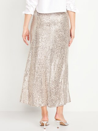 High-Waisted Sequin Maxi Skirt | Old Navy (US)