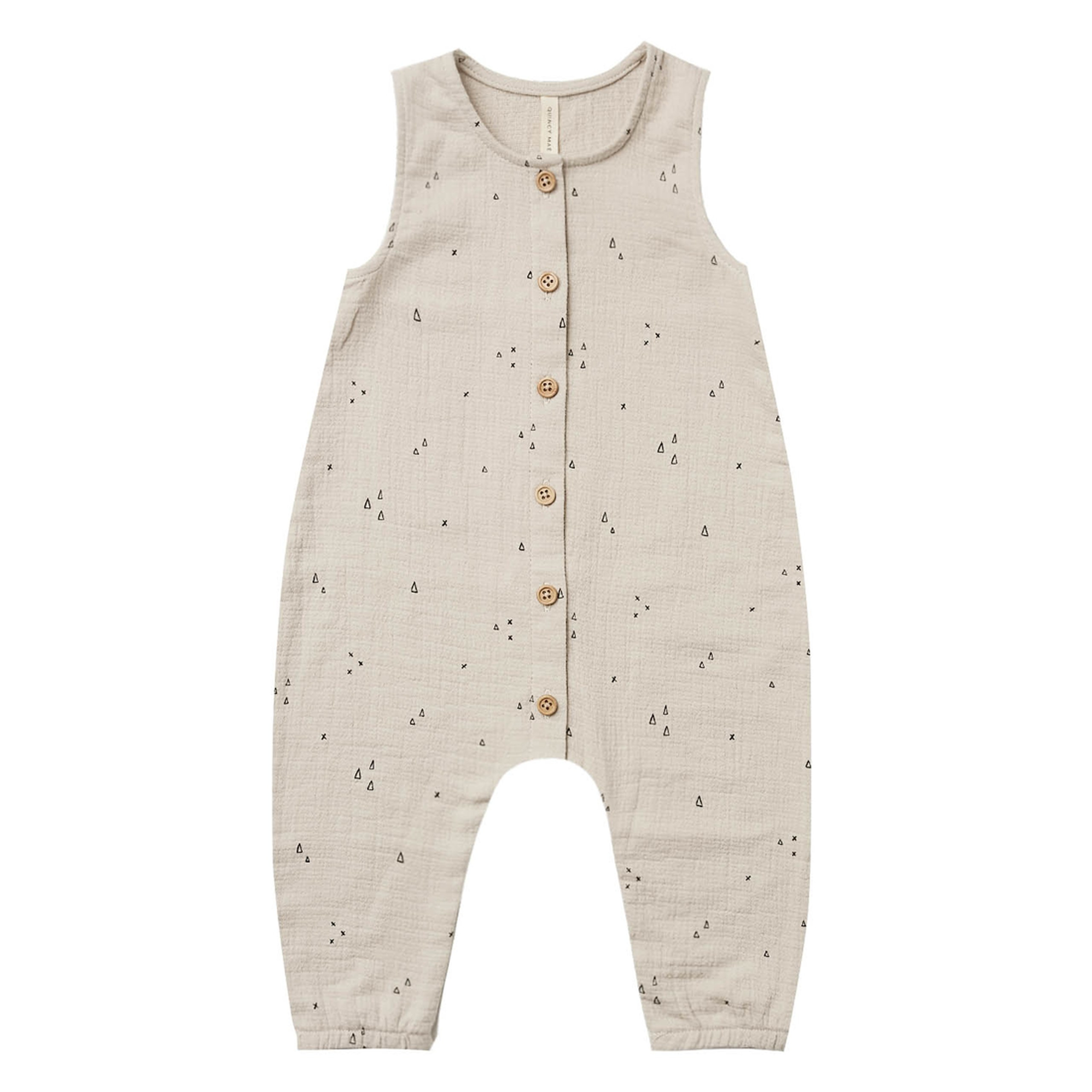 Woven Button Jumpsuit, Ash | SpearmintLOVE