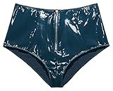 Savage X Fenty, Women's, Leather Tease Vinyl Booty Short, Hunter Green, L | Amazon (US)