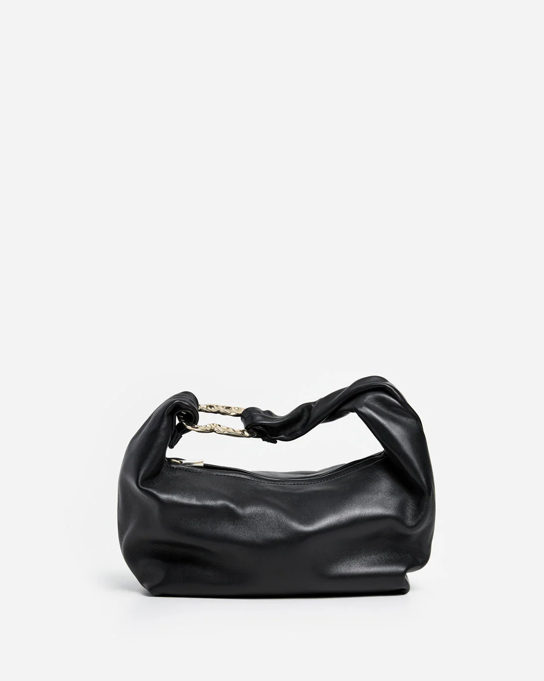 Amanda Shoulder Bag Leather Black | Flattered