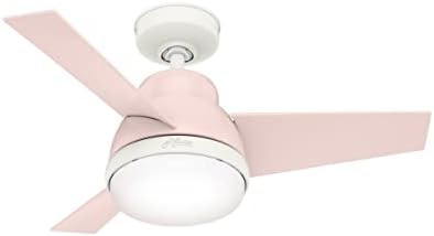 Hunter Valda Ceiling Fan with LED Light 36" Blush Pink | Amazon (US)