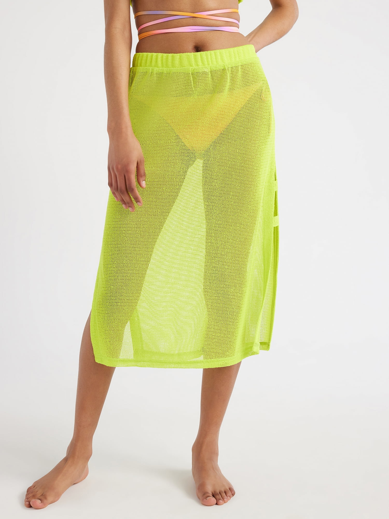 No Boundaries Juniors’ Crochet Coverup Midi Skirt, Sizes XS – XXL | Walmart (US)