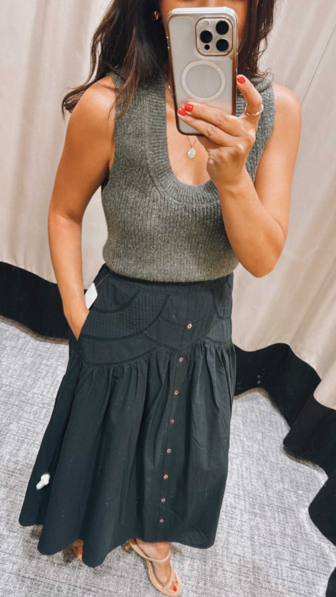 Nordstrom Anniversary Find! Skirt is perfect to wear now and style in fall with boots. Fits TTS 

#LTKFindsUnder100 #LTKOver40 #LTKSaleAlert