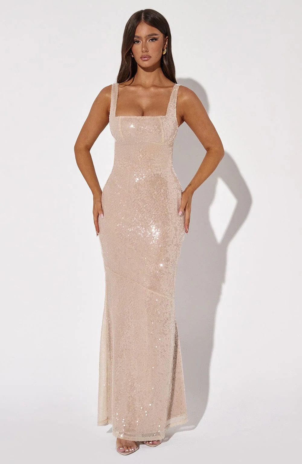 Corinne Maxi Dress - Nude | Babyboo (global)