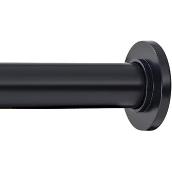 Ivilon Tension Curtain Rod - Spring Tension Rod for Windows or Shower, 36 to 54 Inch. Black | Amazon (US)