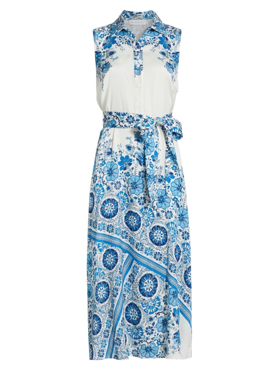 The Arlene Cascade Garden Silk Dress | Saks Fifth Avenue