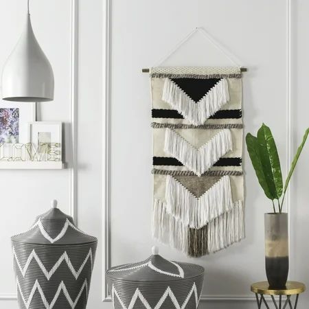 Safavieh Sedona Einsley Bohemian Woven Wall Tapestry Black/White | Walmart (US)