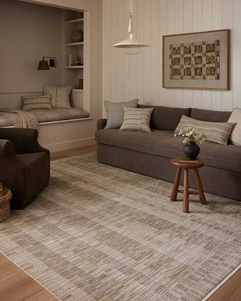 Loloi Amber Lewis Cali Collection CIL-05 Natural/Multi 6'-7" x 9'-2", .25" Pile Height, Area Rug | Amazon (US)