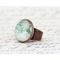 Statement Ring  World Map  Map Ring  Womens Gift  Travel Gift  Gift For Traveler  Map Jewelry  Travels Adventures  Gift For Mom | Etsy (CAD)