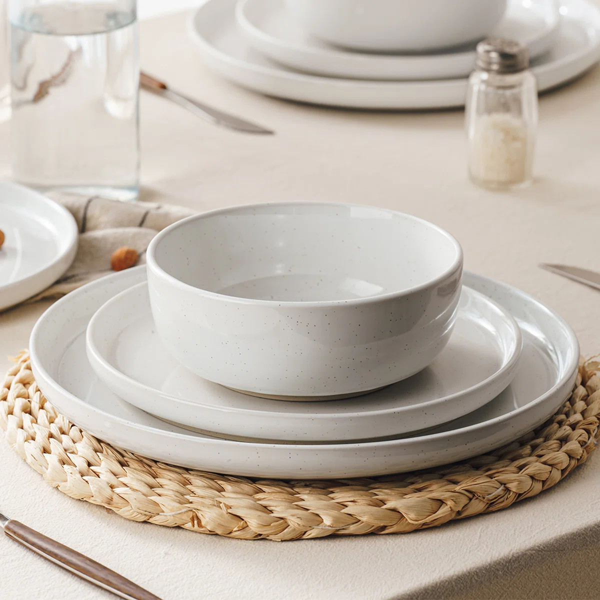 Daytona 12 Piece Stoneware Dinnerware Set - Service for 4 | Wayfair North America
