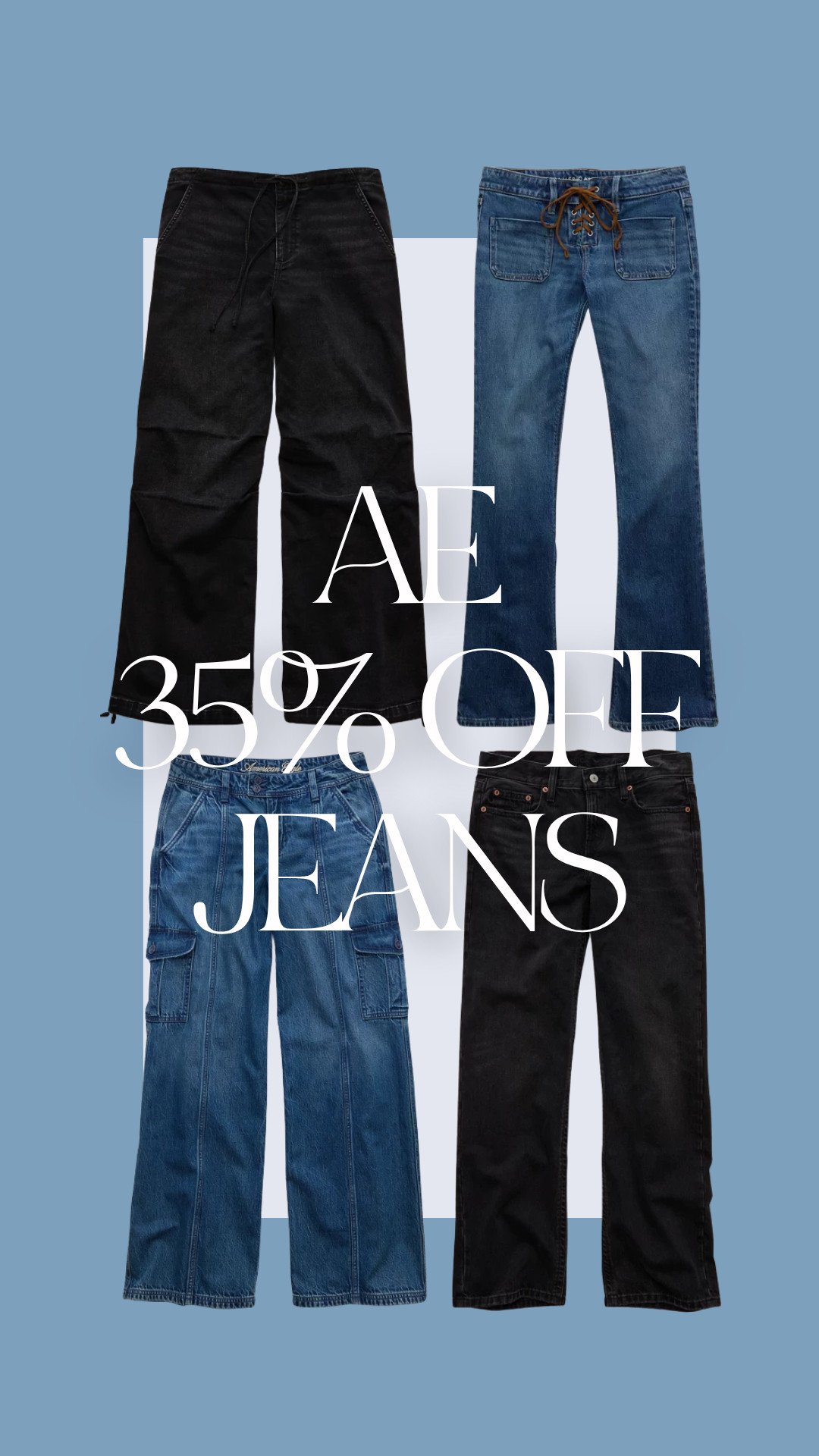 American Eagle 35% off Jeans & Pants sale! 

 