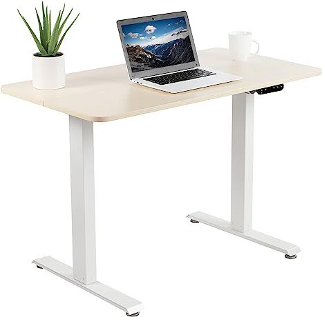 VIVO Electric Height Adjustable 44 x 24 inch Stand Up Desk, Complete Standing Workstation with Me... | Amazon (US)