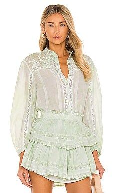 LoveShackFancy Ronda Top in Moss Hand Dye from Revolve.com | Revolve Clothing (Global)