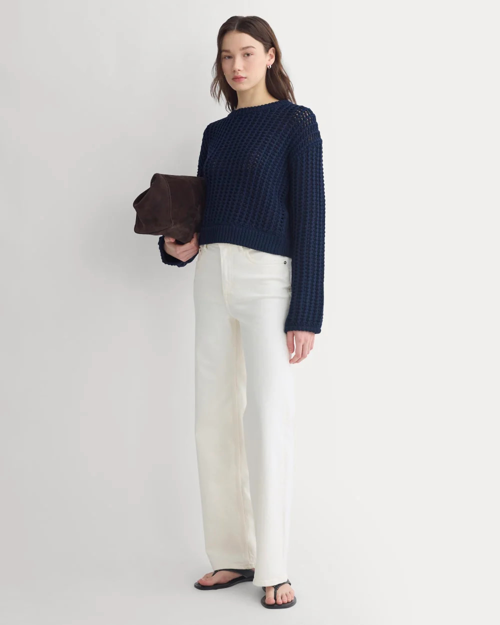Open-Knit Crew in Elevated Cotton | Passion Fruit | Everlane