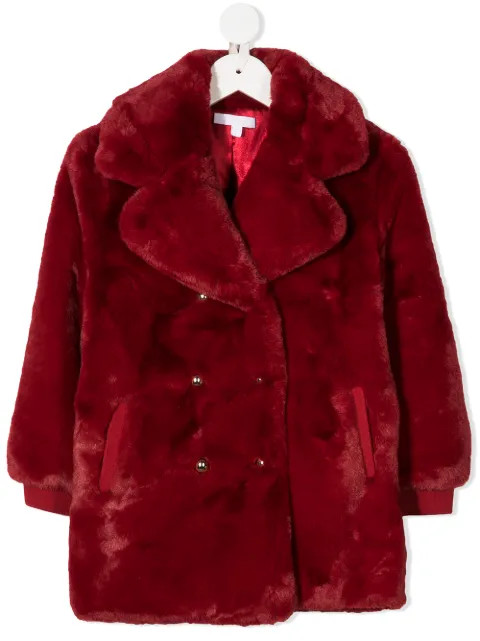 faux fur double-breasted coat | Farfetch (RoW)
