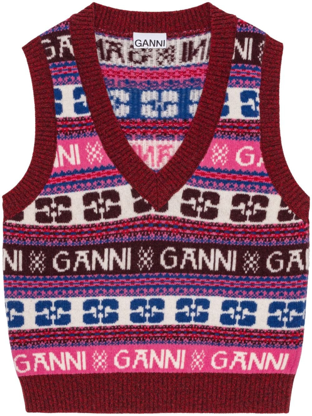 GANNI- Logo Wool Vest | Tessabit Stores (Global)
