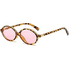 Gleyemor Retro Oval Sunglasses for Women and Men 90s Vintage Style Sunglasses (Tortoise/Clear Pin... | Amazon (US)