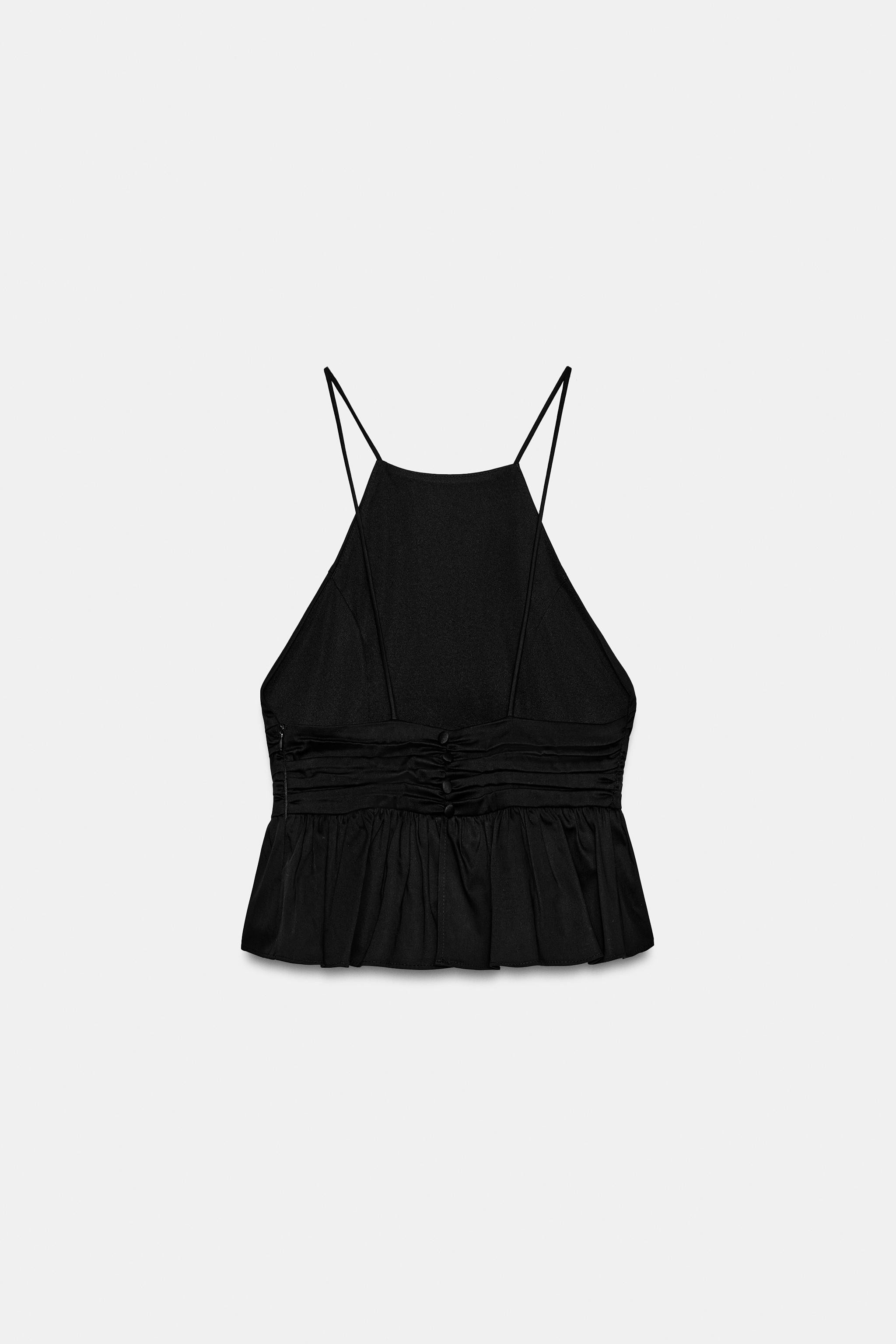 PEPLUM HALTER TOP | Zara US