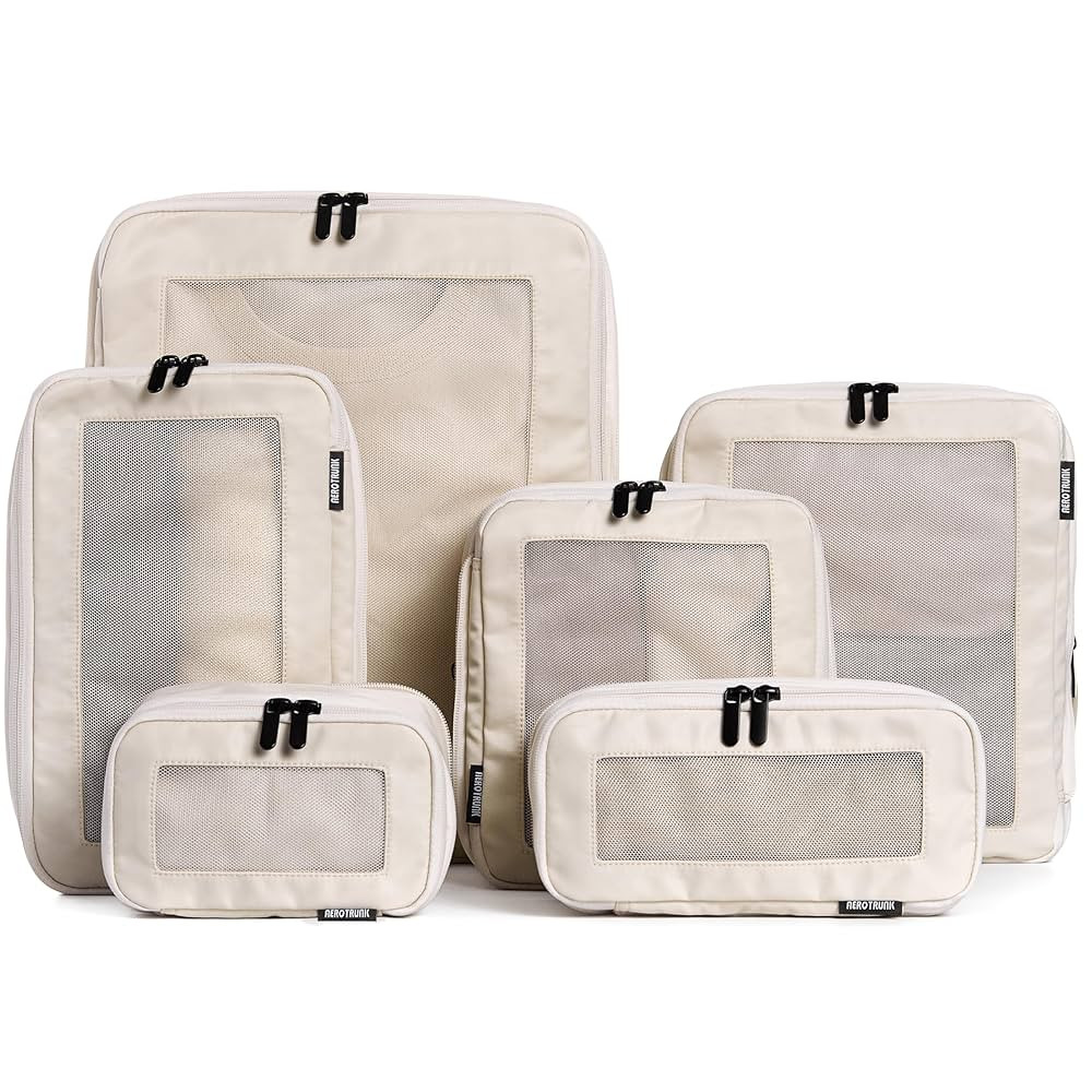 Compression Packing Cubes for Travel - Luggage Organizer Bags - Double Zipper Packing Cubes for S... | Amazon (US)