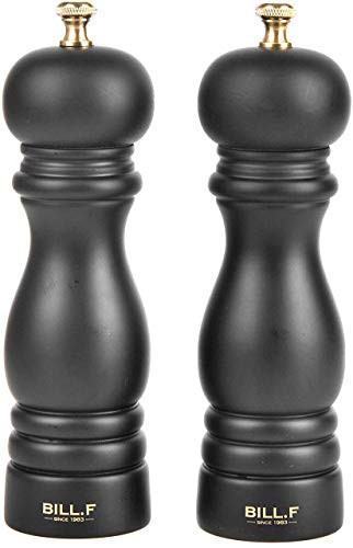 Bill.F Wood Salt and Pepper Mill Set of 2, Pepper Grinders, Salt Shakers with Adjustable Ceramic Rotor- 7 Inch | Amazon (UK)