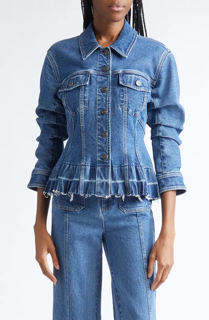 Gina Peplum Denim Jacket | Nordstrom