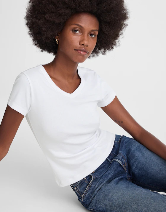 V-Neck Baby Tee | Madewell | Madewell