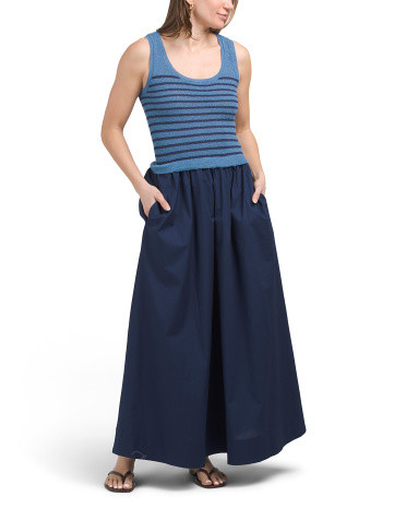 Striped Knit Twofer Maxi Dress | TJ Maxx