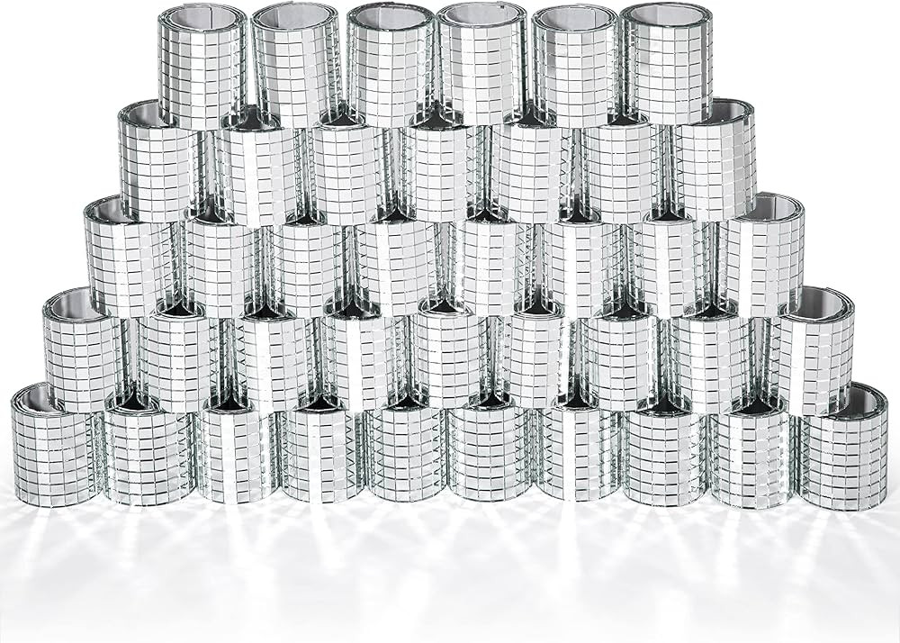 PP OPOUNT 18880 PCS Disco Ball Tiles, 5 x 5 mm Self-Adhesive Mirror Mosaic Tiles, Disco Mirror Ti... | Amazon (US)