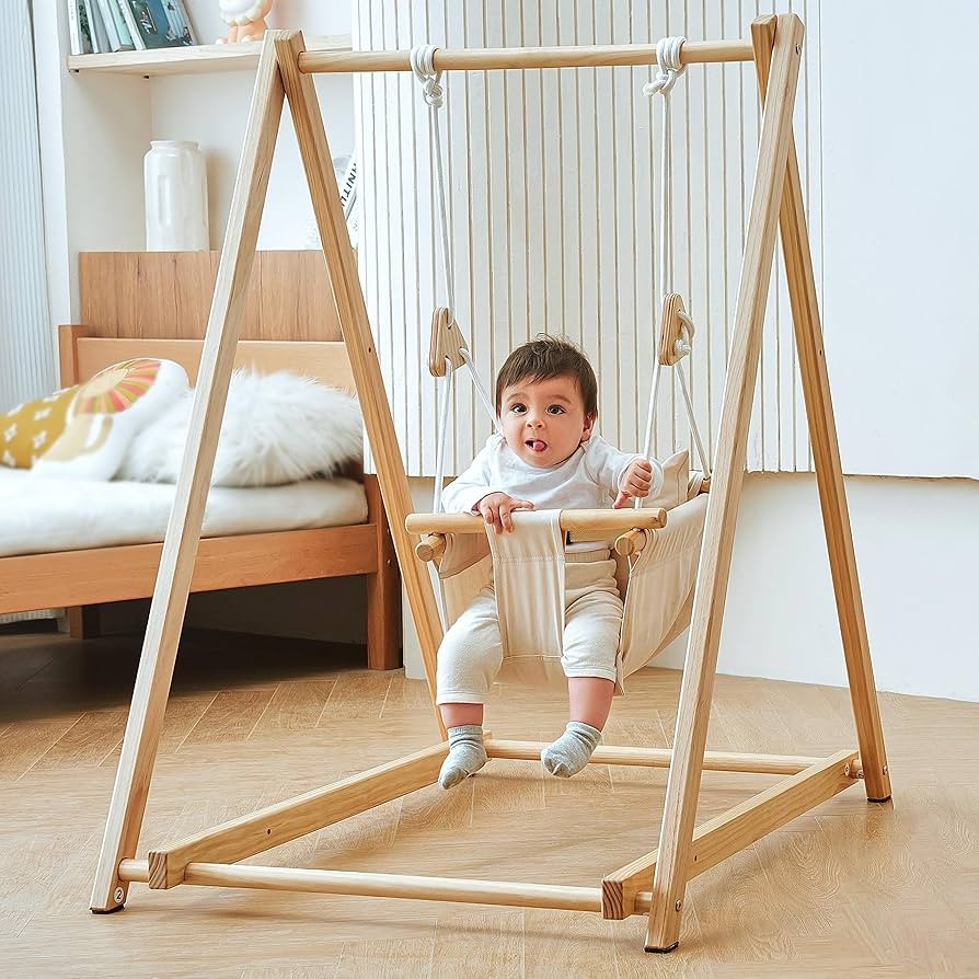 Avenlur Spruce Baby and Toddler Foldable Swing Set with Stand - Premium Montessori, Waldorf Style... | Amazon (US)