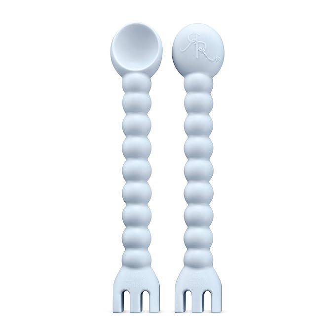 Ryan & Rose Cutie Tensils Baby Spoon and Fork [2 Pack] (Blue) | Amazon (US)