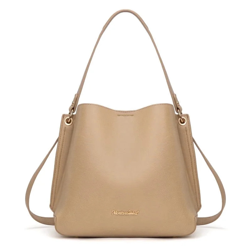 Montana West Hobo Purse for Women Bucket Shoulder Bag with Crossbody Strap, Khaki | Walmart (US)