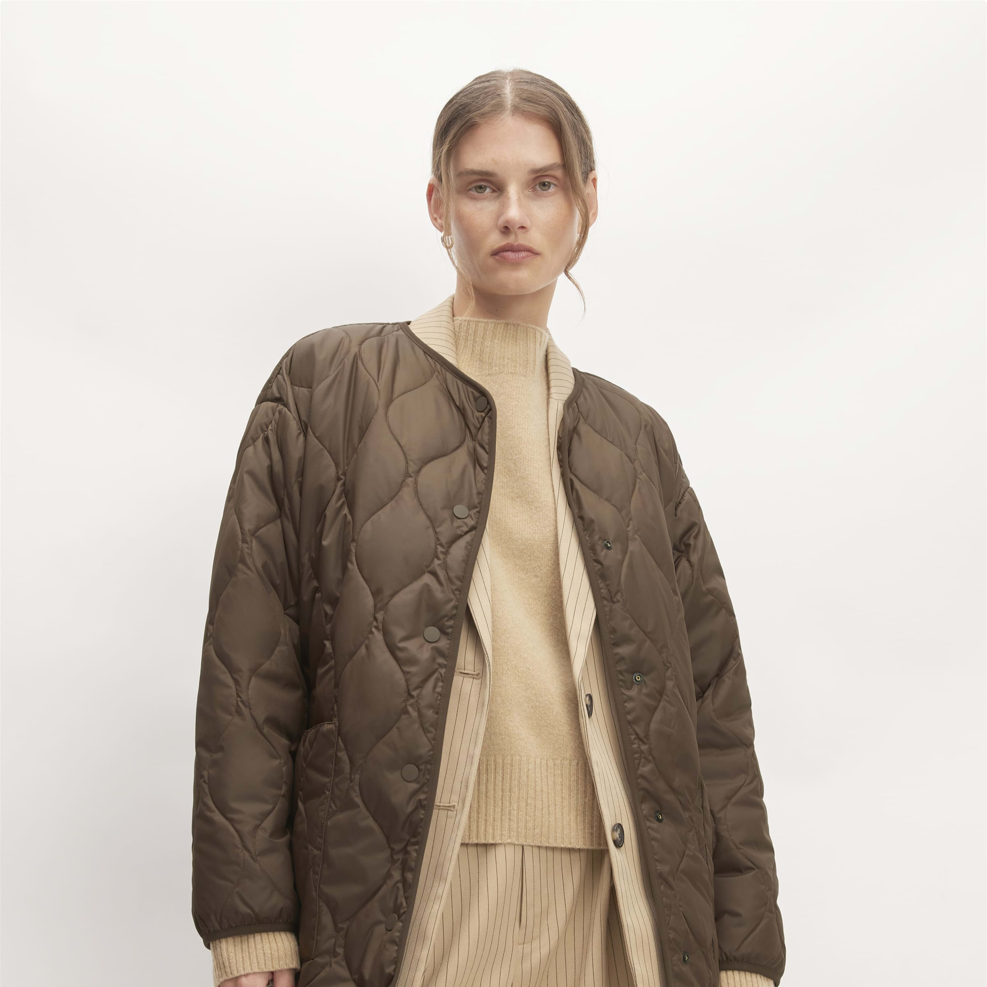 Women's Quilted Liner by Everlane in Earth Brown, Size M | Everlane
