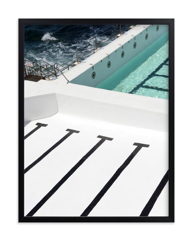 "Stripes Coastal" - Grownup Open Edition Non-custom Art Print by JD. | Minted