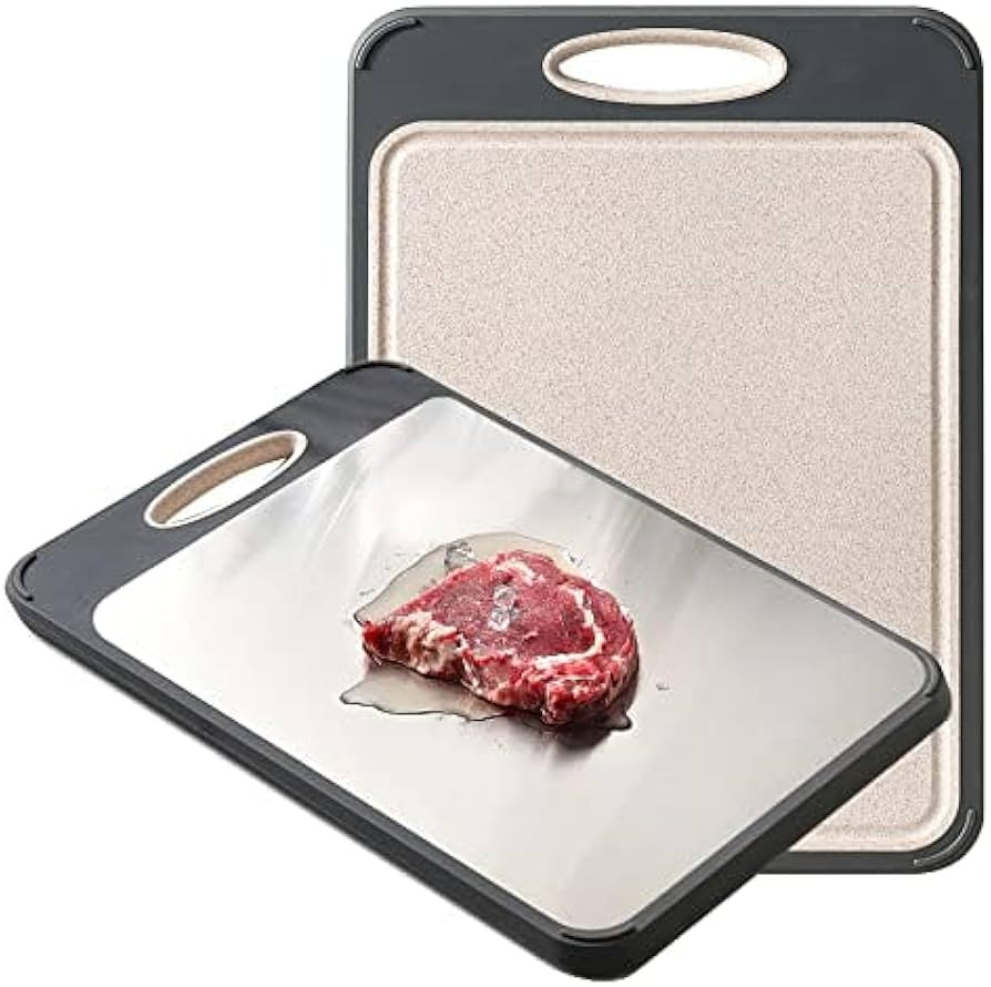 Cutting Board Double Sided, GUANCI Large Size 16”×11”, 304 Stainless Steel Cutting Board for... | Amazon (US)