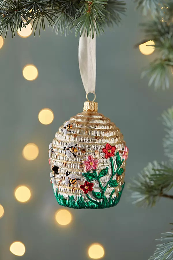 Beehive Glass Ornament at Terrain | Terrain