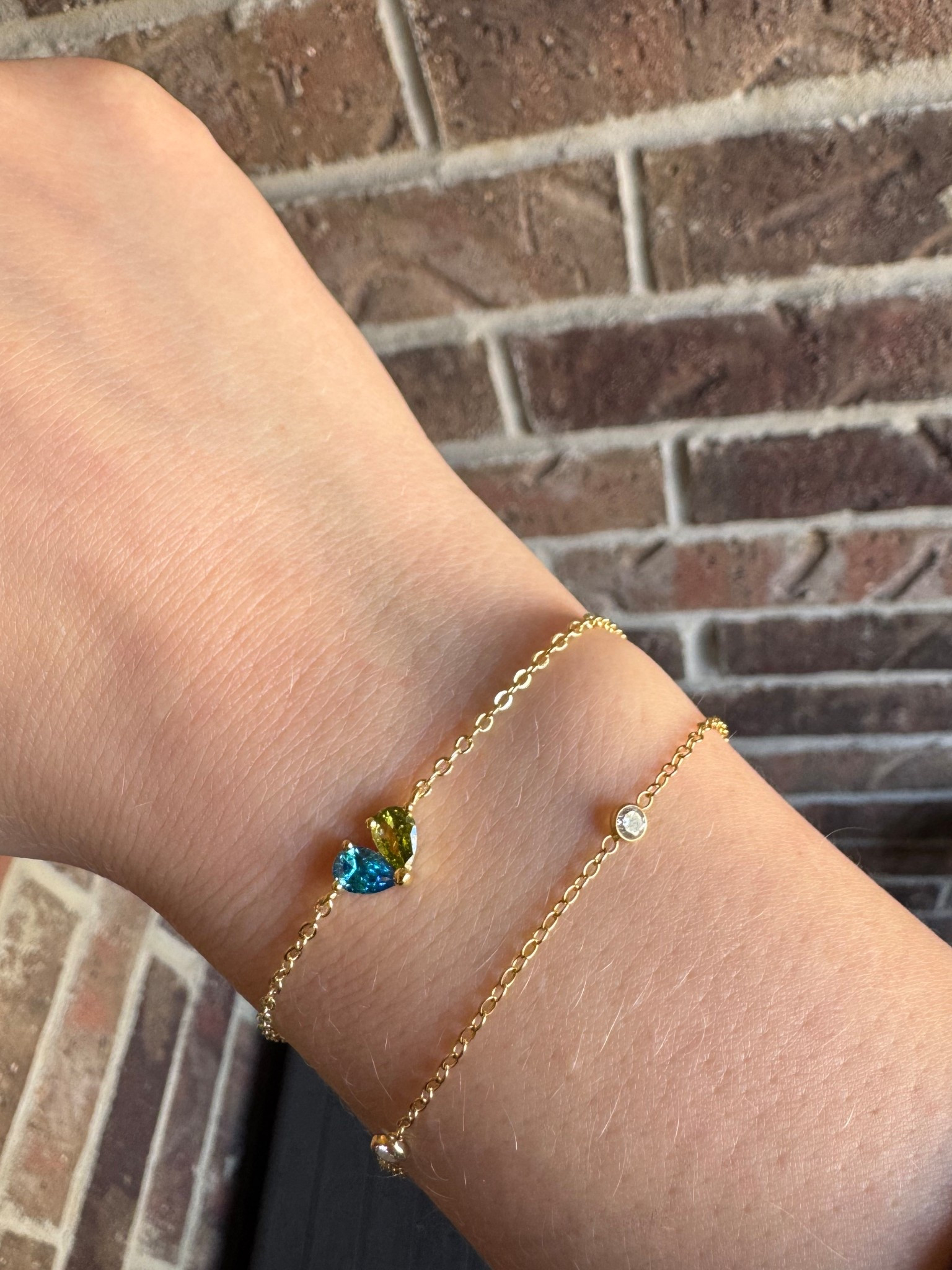 Cutie and affordable Amazon double gemstone bracelet! I got my boys birthstones 🥰 they had endless options for the combos! 