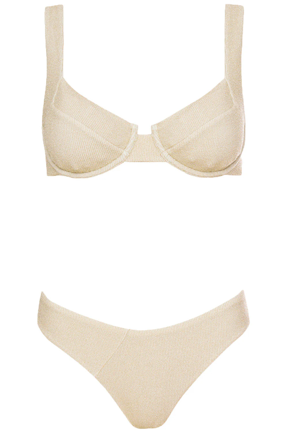 Laguna Bikini Ivory Lurex Set | VETCHY LLC