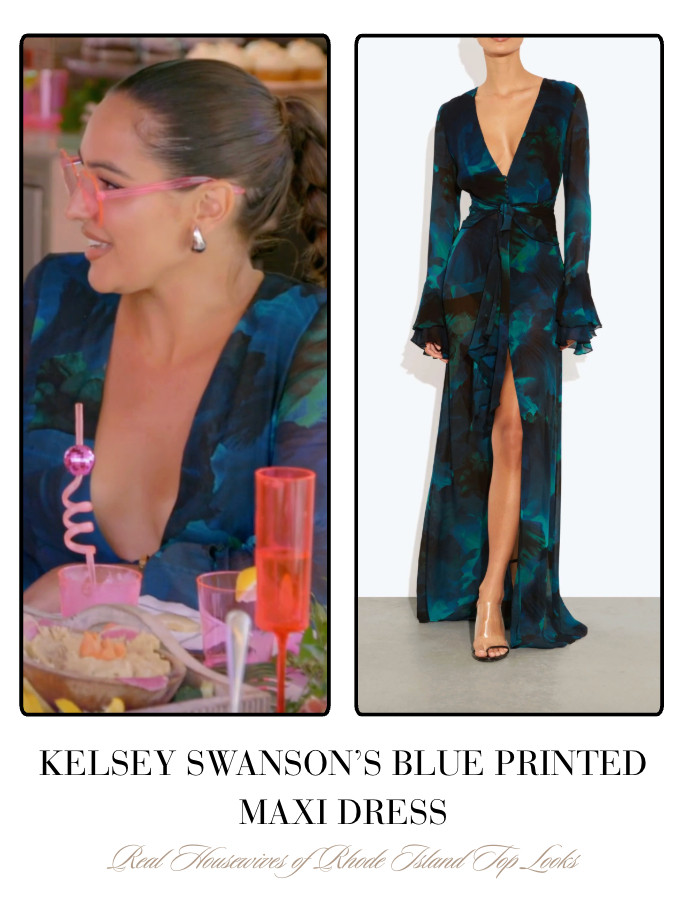 Kelsey Swanson's Blue Printed Maxi Dress 

 