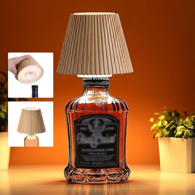 WILIT Wireless Bottle Lamp Shades for Table Lamps, 3 Level Brightness Bar Lights for Home Bar, Re... | Amazon (US)