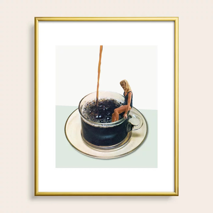 COFFEE by Beth Hoeckel Framed Art Print | Society6