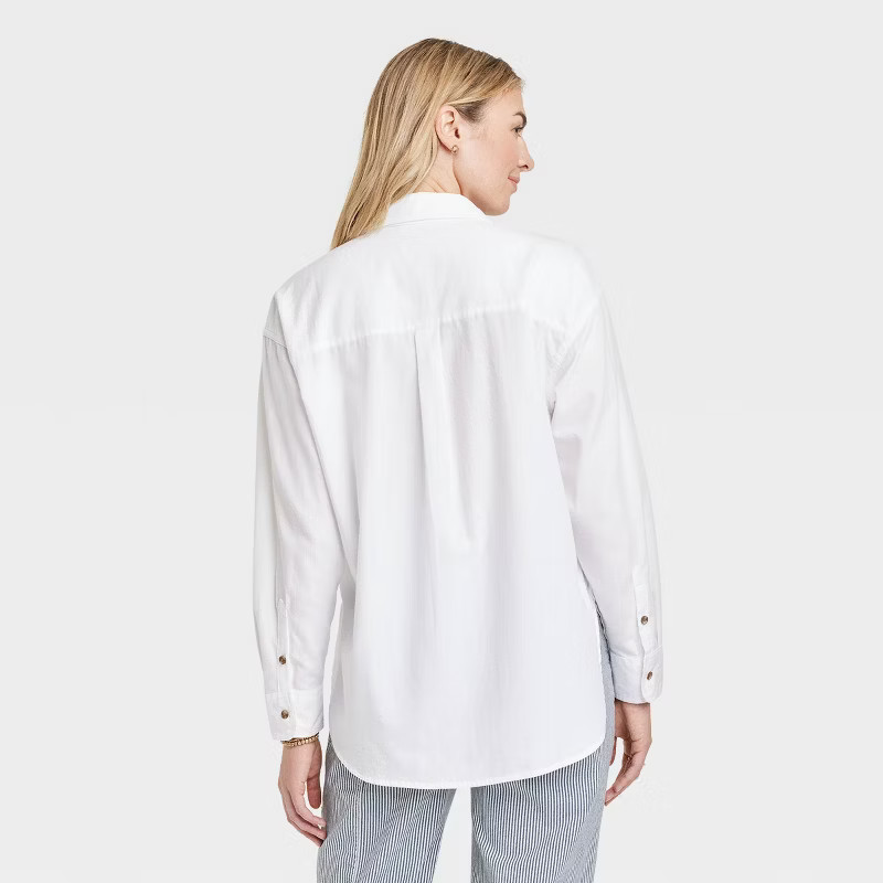 Women's Long Sleeve Oversized Button-Down Shirt - Universal Thread™ | Target