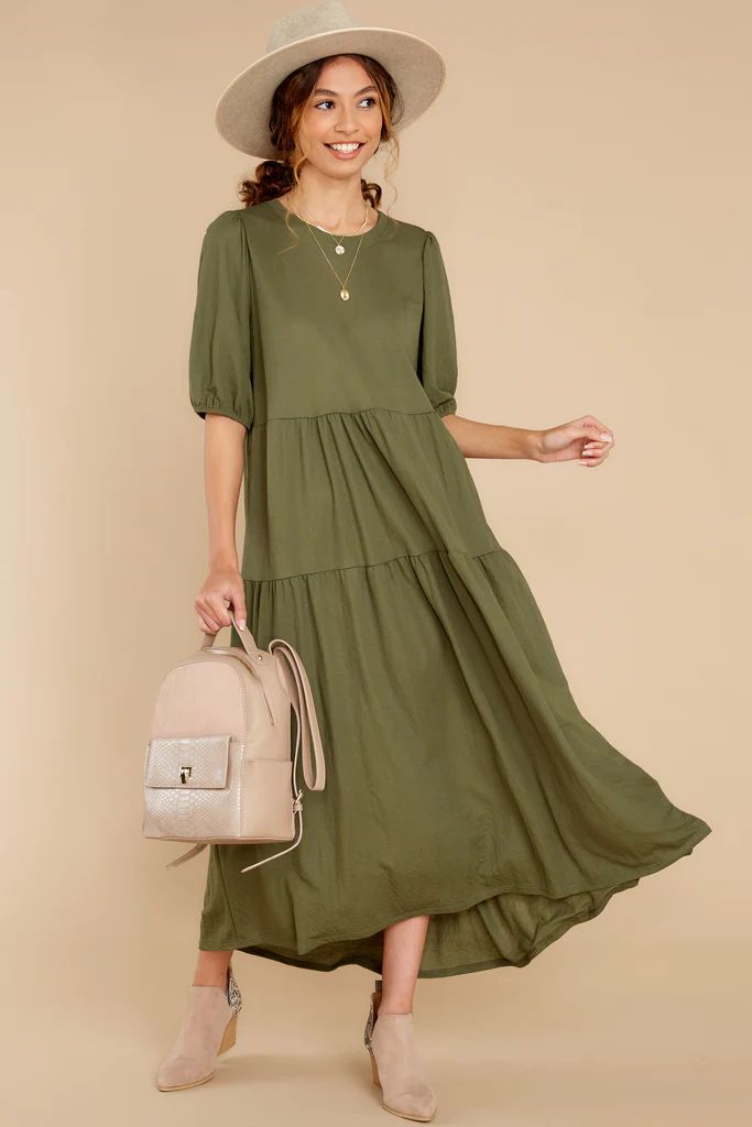 Effortless Ease Olive Maxi Dress | Red Dress 