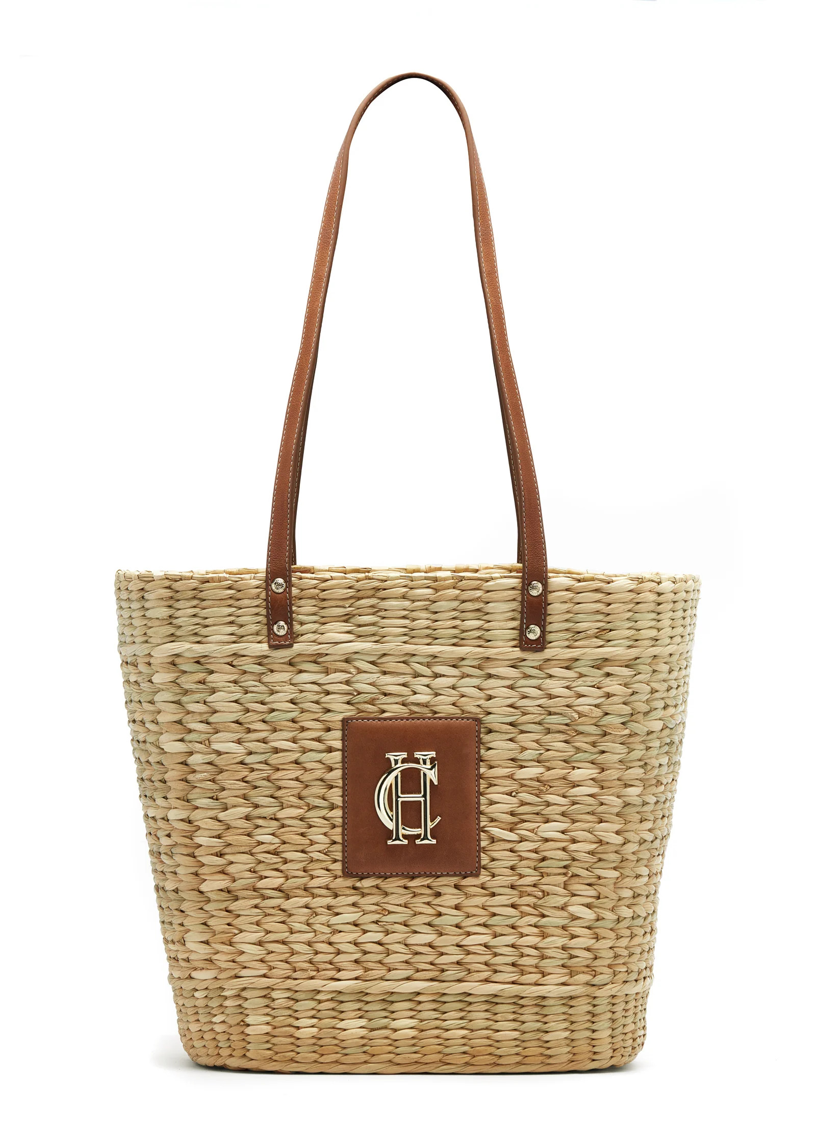 Paloma Straw Tote (Natural Tan) | Holland Cooper