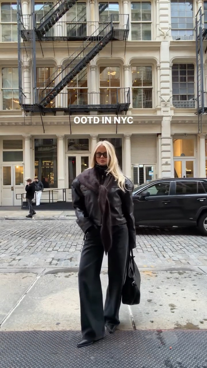 NYC Outfit: small in jacket, 26 in jeans, boots are true to size. Scarf is sold out, linking similar. 
#kathleenpost

NYC outfit, fall outfit, fall fashion, Friendsgiving, date night, leather jacket

#LTKTravel #LTKootd #LTKdayinmylife