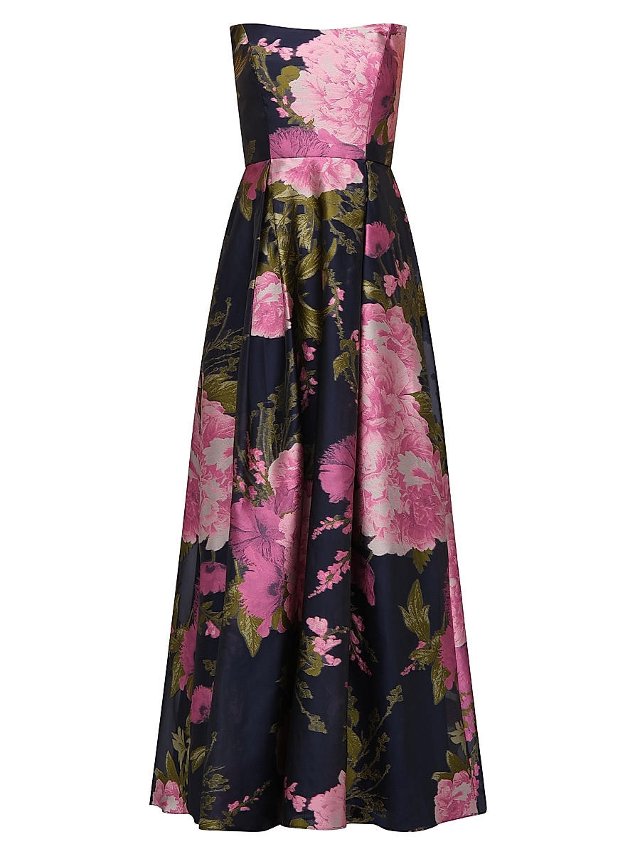 Women's Willow Floral Metallic Organza Gown - Azalea Pink - Size 10 | Saks Fifth Avenue