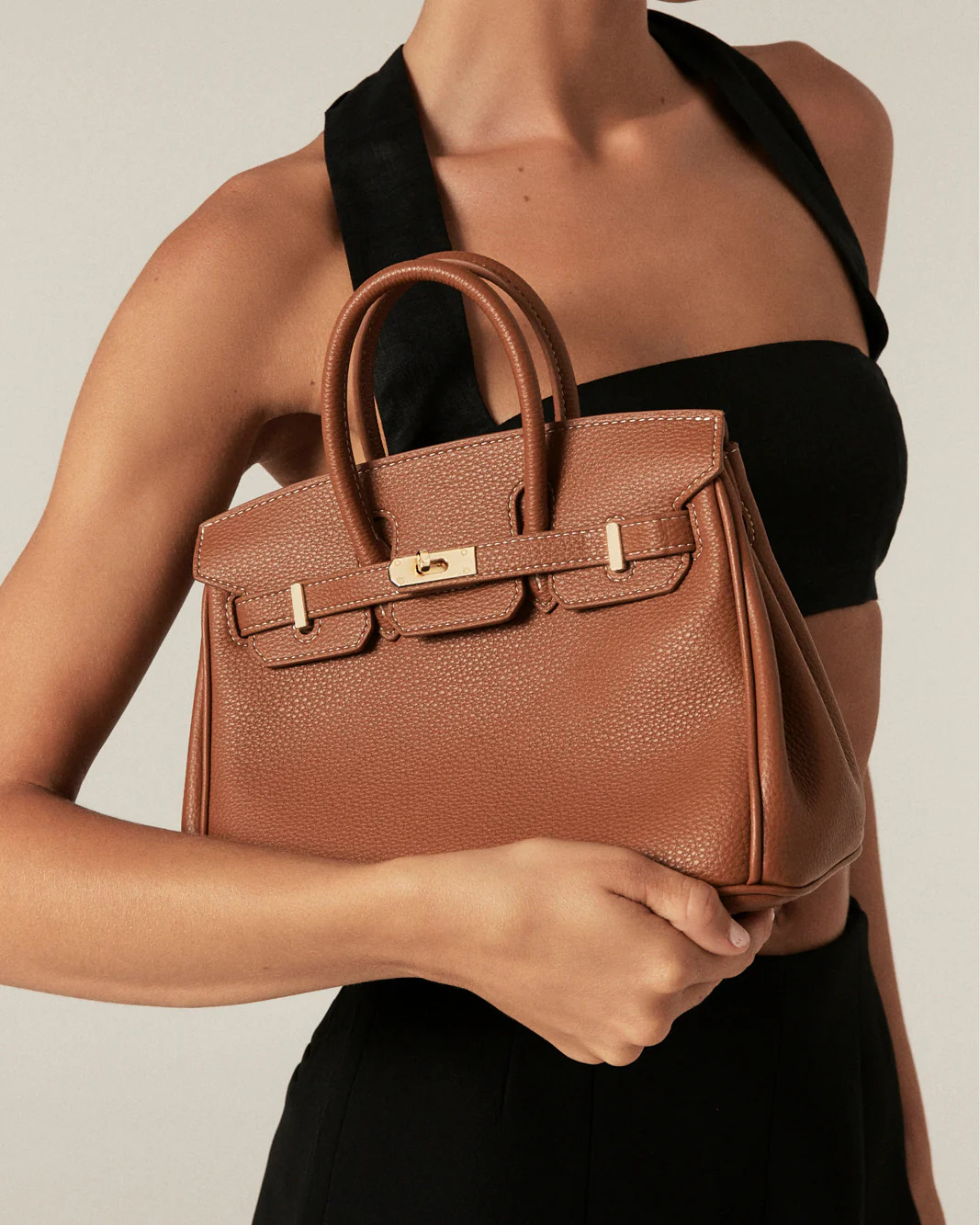 HAMPTON HANDLE BAG - TAN PEBBLE - Handbags - Billini | Billini AU