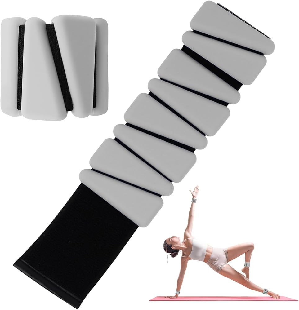 Wrist Weights Set of 2, Adjustable Silicone Workout Weights for Women and Men, Wearable Ankle/Wri... | Amazon (US)