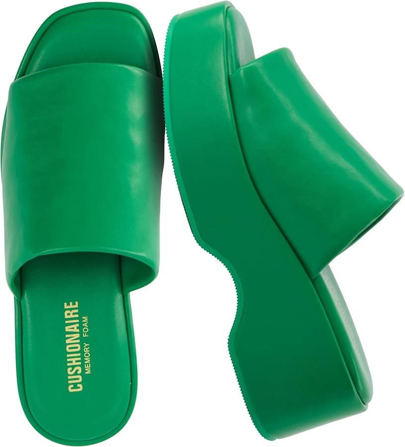 CUSHIONAIRE Spin Womens Platform Sandals, Slip On Dressy Wedge Slides with Memory Foam | Amazon (US)